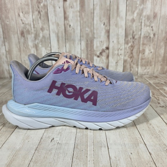 Hoka One One Mach 5 Women's Running Shoes Lightweight Blue Purple‎ Pink Size 10B